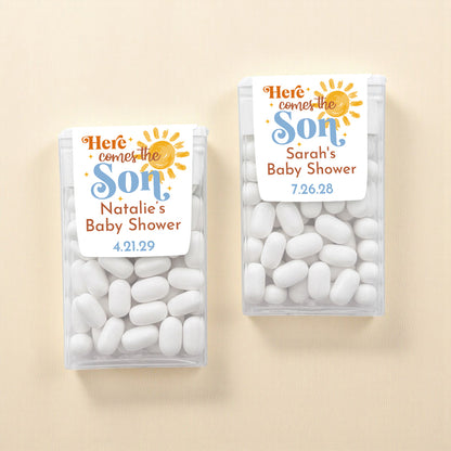 Here Comes The Son Personalized Tic Tac Mints (Set of 12)