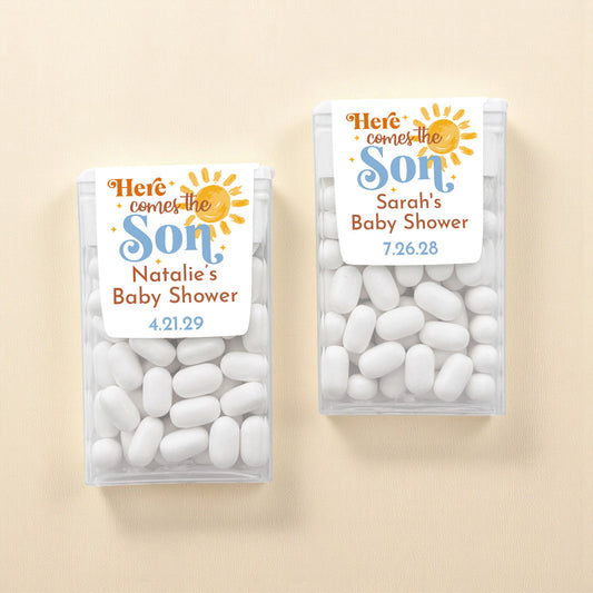 Here Comes The Son Personalized Tic Tac Mints (Set of 12)
