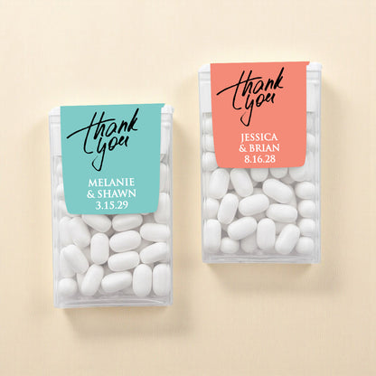 Thank You Personalized Tic Tac Mints (Set of 12)