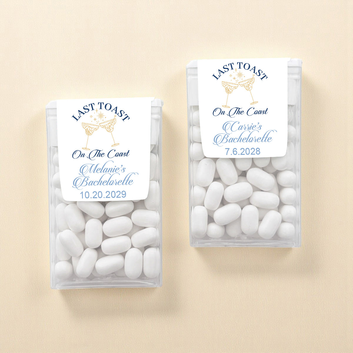 Last Toast On The Coast Personalized Tic Tac Mints (Set of 12)