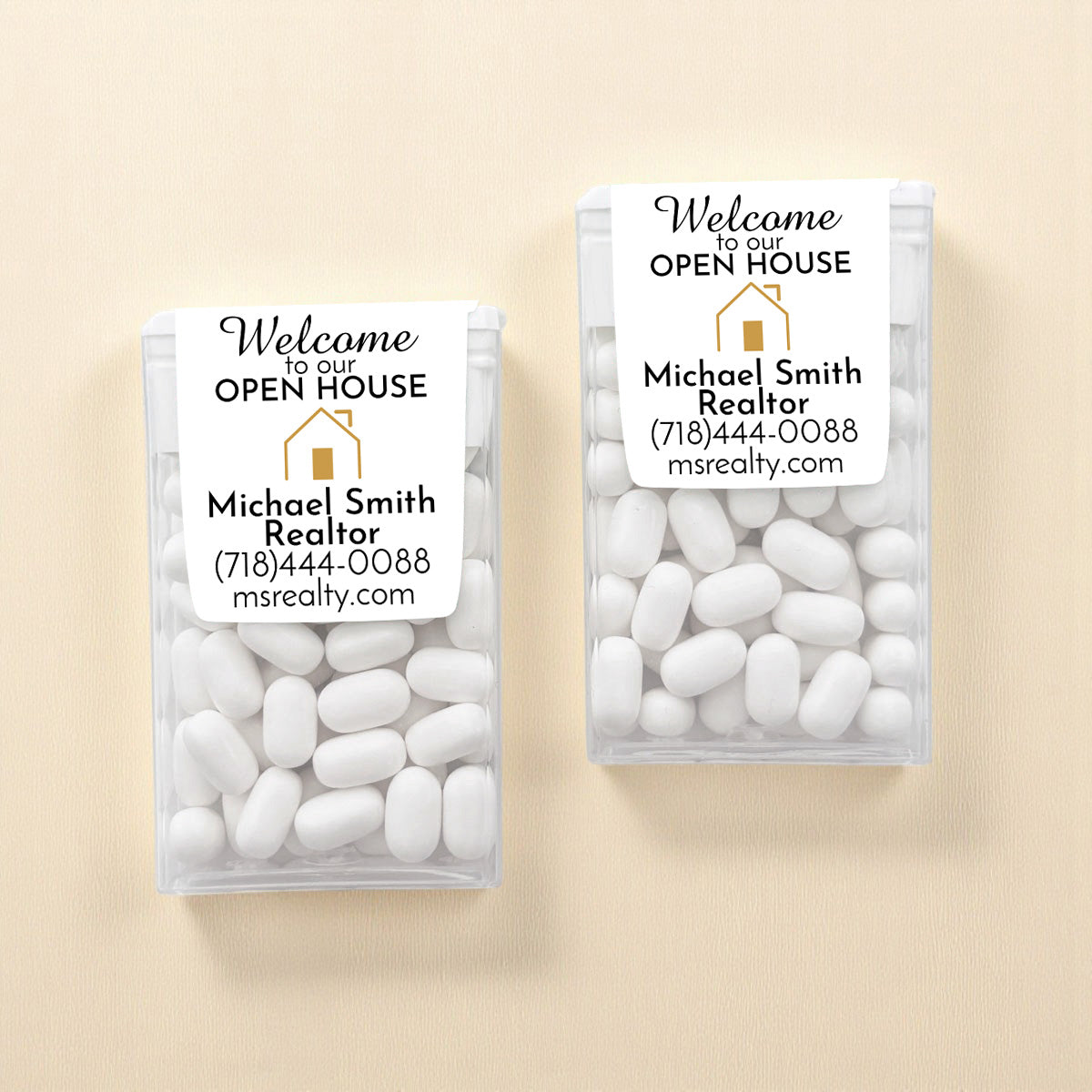 Welcome To Our Open House Personalized Tic Tac Mints (Set of 12)