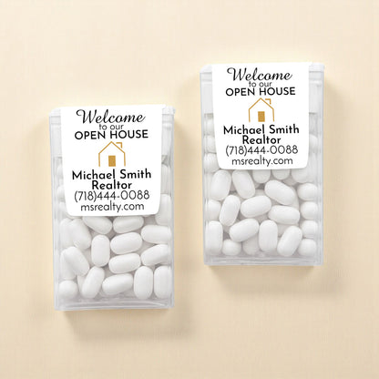 Welcome To Our Open House Personalized Tic Tac Mints (Set of 12)