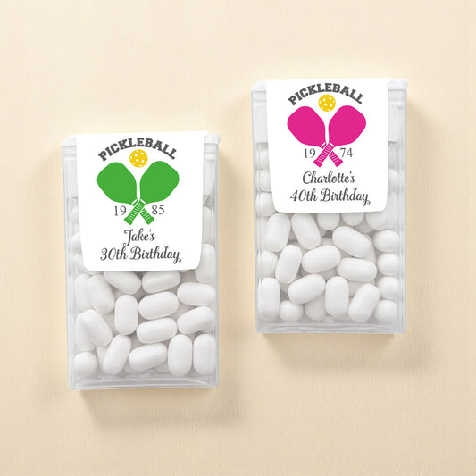 Pickleball Personalized Tic Tac Mints (Set of 12)