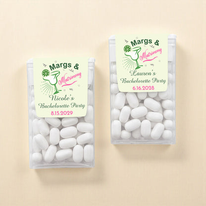 Margs & Matrimony Personalized Tic Tac Mints (Set of 12)