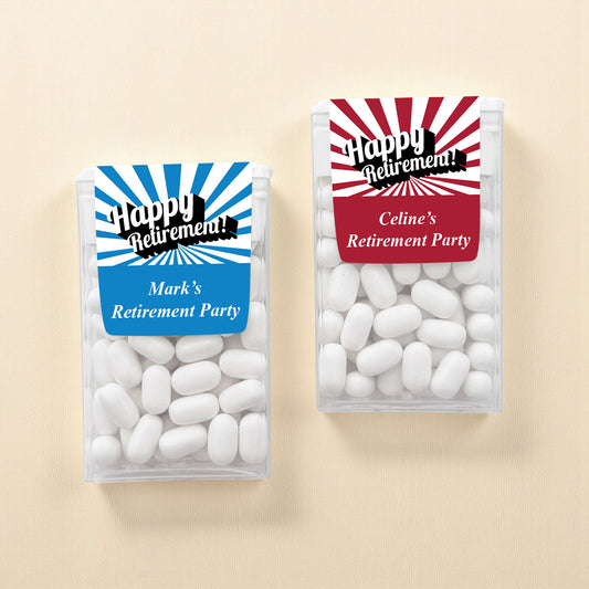Happy Retirement Personalized Tic Tac Mints (Set of 12)