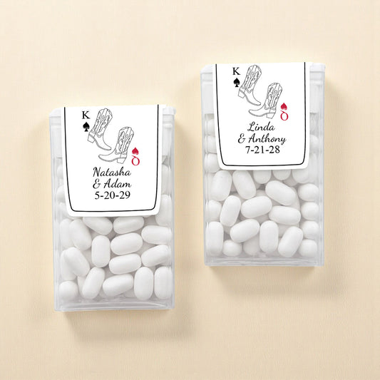 Western Cowboy Boots Personalized Tic Tac Mints (Set of 12)