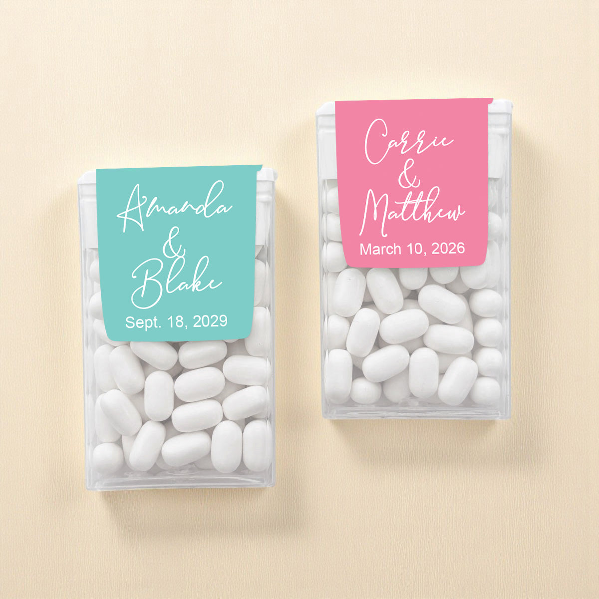 Couple Names Personalized Tic Tac Mints (Set of 12)