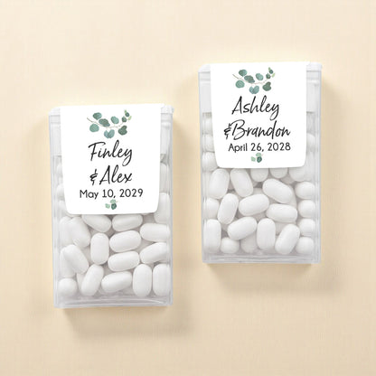 Eucalyptus Personalized Tic Tac Mints (Set of 12)