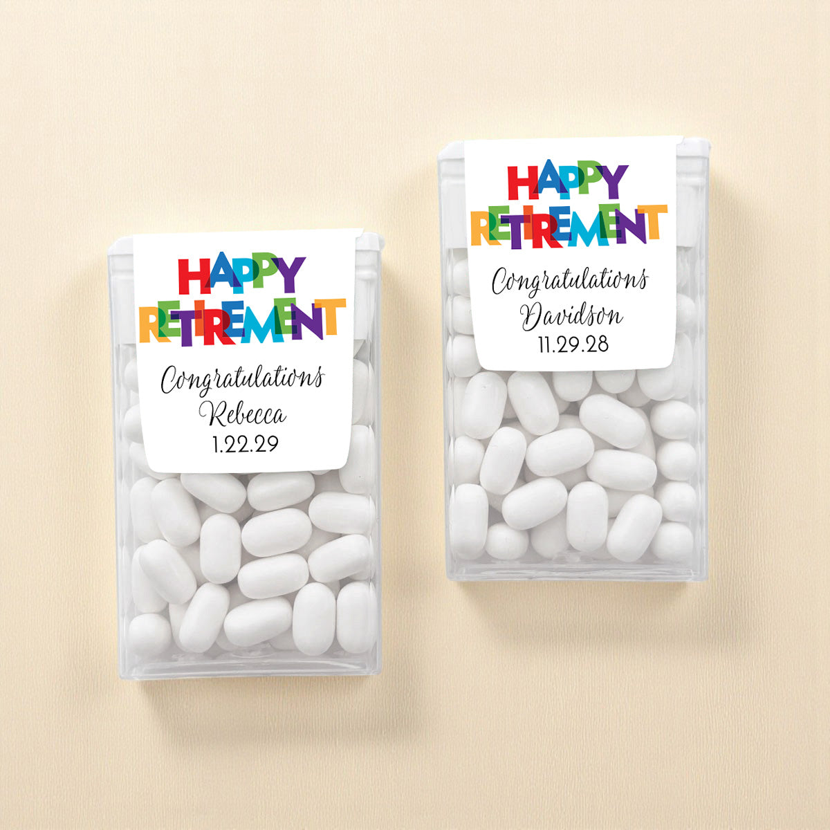 Happy Retirement Personalized Tic Tac Mints (Set of 12)