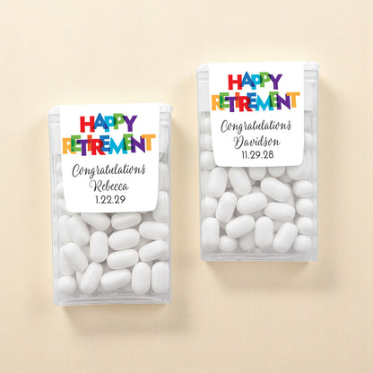 Happy Retirement Personalized Tic Tac Mints (Set of 12)