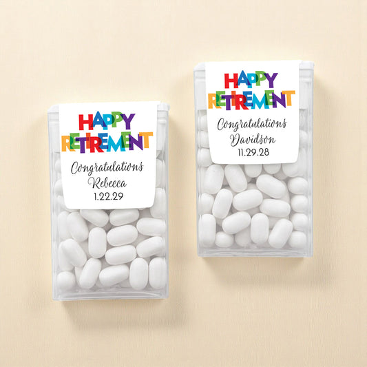 Happy Retirement Personalized Tic Tac Mints (Set of 12)
