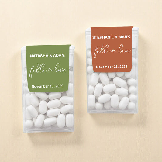 Fall In Love Personalized Tic Tac Mints (Set of 12)