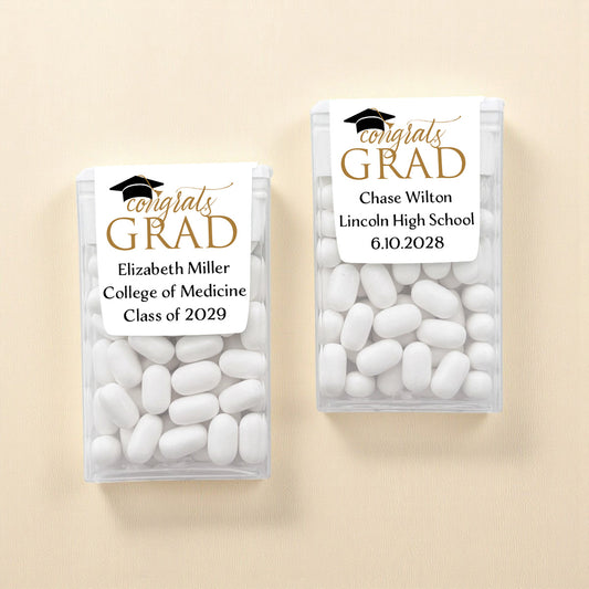 Congrats Grad Personalized Tic Tac Mints (Set of 12)