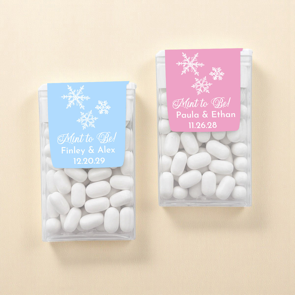 Snowflakes Personalized Tic Tac Mints (Set of 12)