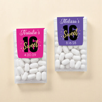 Sweet 16 Personalized Tic Tac Mints (Set of 12)