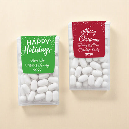 Holiday Personalized Tic Tac Mints (Set of 12)