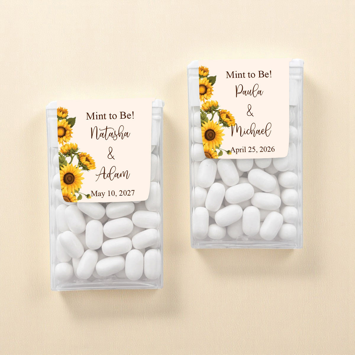 Sunflower Personalized Tic Tac Mints (Set of 12)