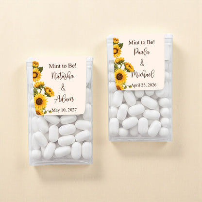 Sunflower Personalized Tic Tac Mints (Set of 12)