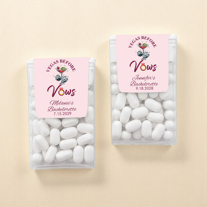 Vegas Before Vows Personalized Tic Tac Mints (Set of 12)