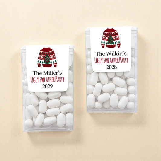 Ugly Sweater Party Personalized Tic Tac Mints (Set of 12)
