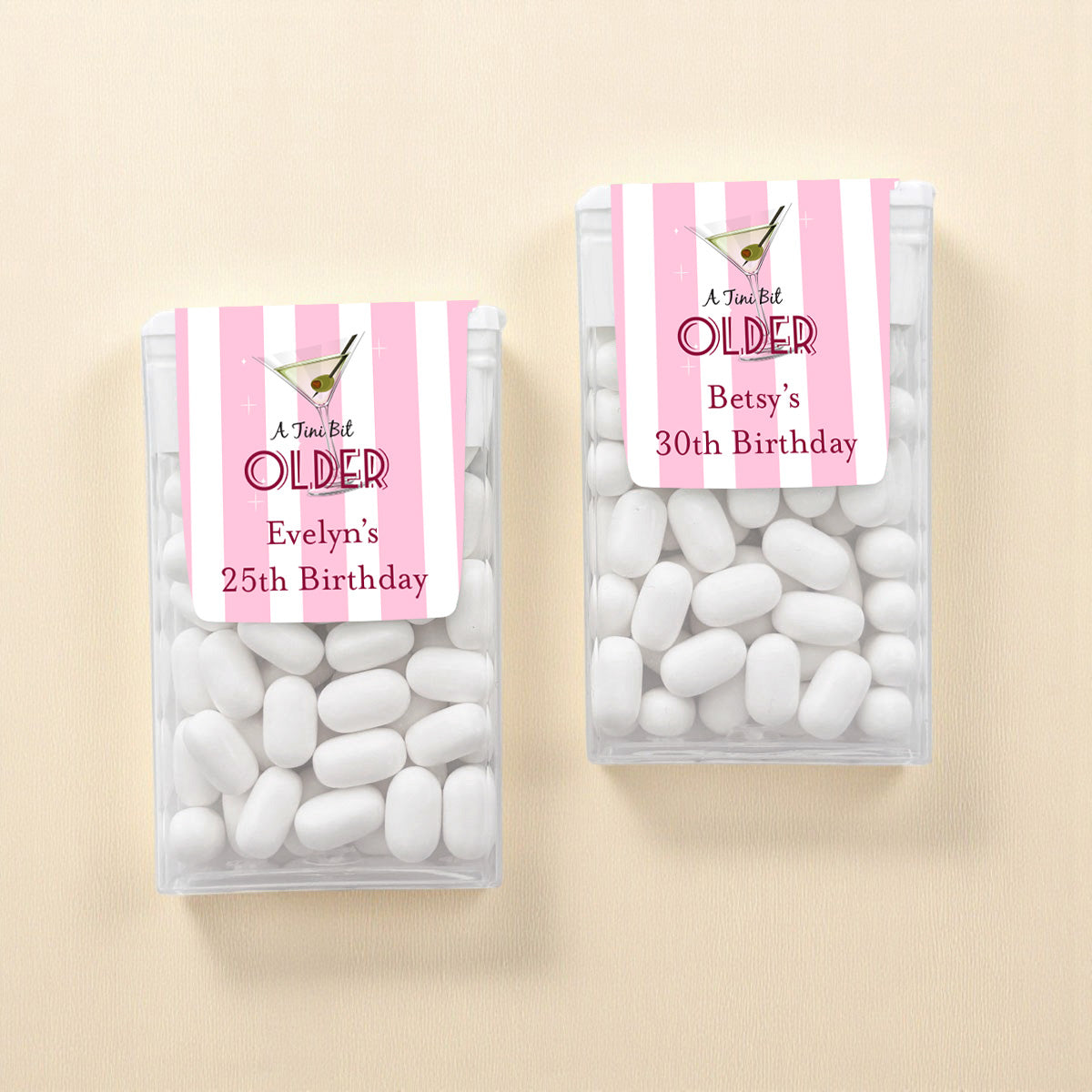 A Tini Bit Older Personalized Tic Tac Mints (Set of 12)