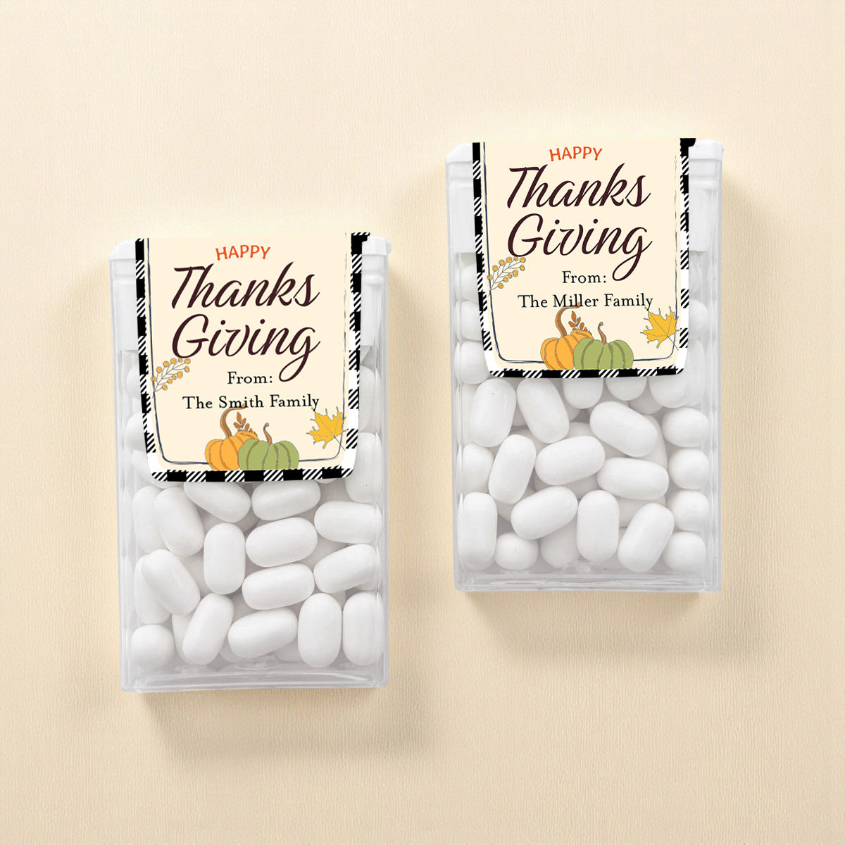 Happy Thanksgiving Personalized Tic Tac Mints (Set of 12)