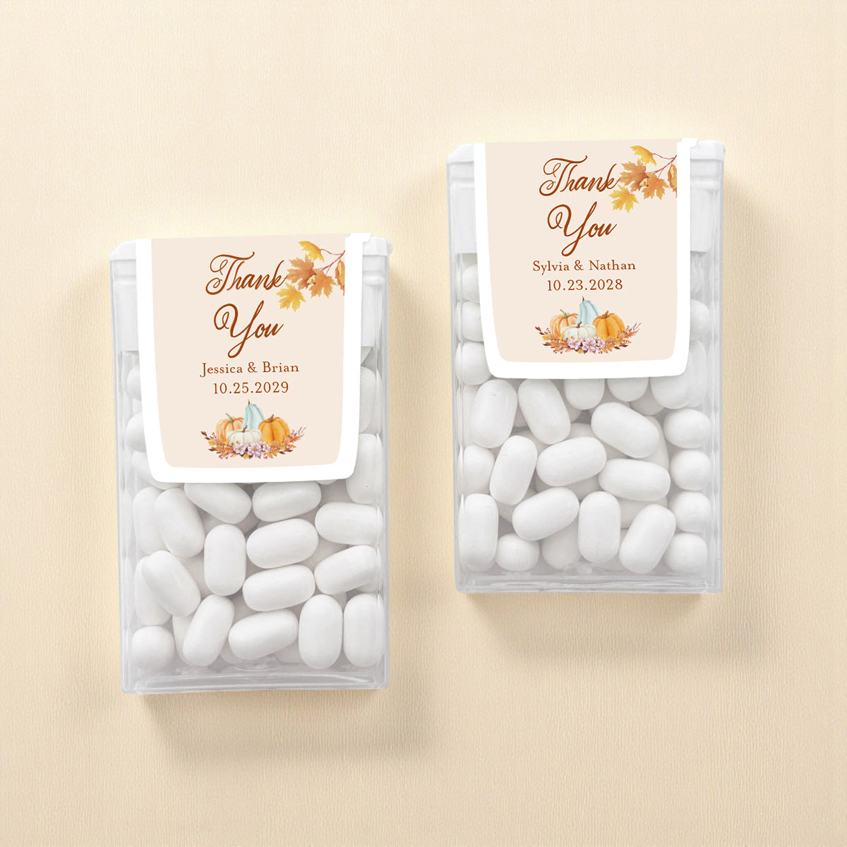 Fall Pumpkin Boho Personalized Tic Tac Mints (Set of 12)