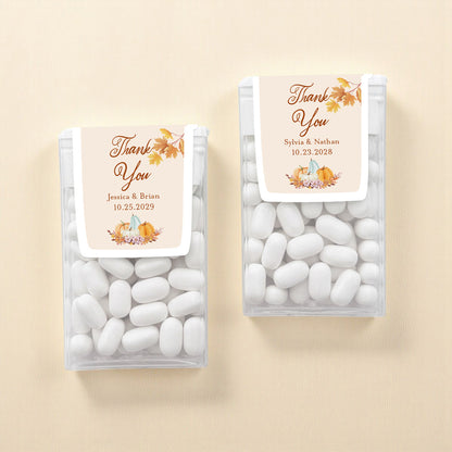 Fall Pumpkin Boho Personalized Tic Tac Mints (Set of 12)