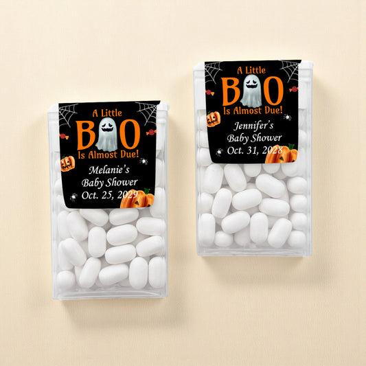 A Little Boo Is Almost Due Personalized Tic Tac Mints (Set of 12)