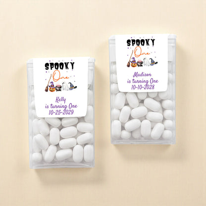 Spooky One Birthday Halloween Personalized Tic Tac Mints (Set of 12)