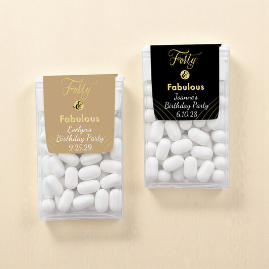 Forty & Fabulous Personalized Tic Tac Mints (Set of 12)