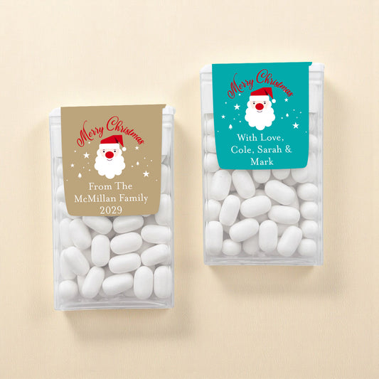 Christmas Santa Claus Personalized Tic Tac Mints (Set of 12)
