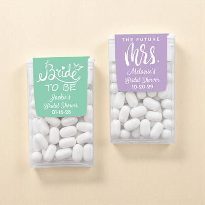 Bridal Shower Personalized Tic Tac Mints (Set of 12)