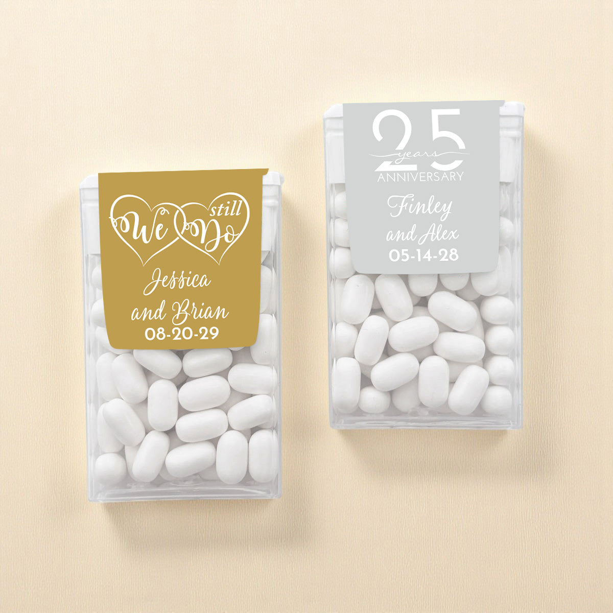 Anniversary Personalized Tic Tac Mints (Set of 12)