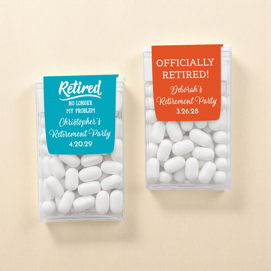 Retirement Personalized Tic Tac Mints (Set of 12)