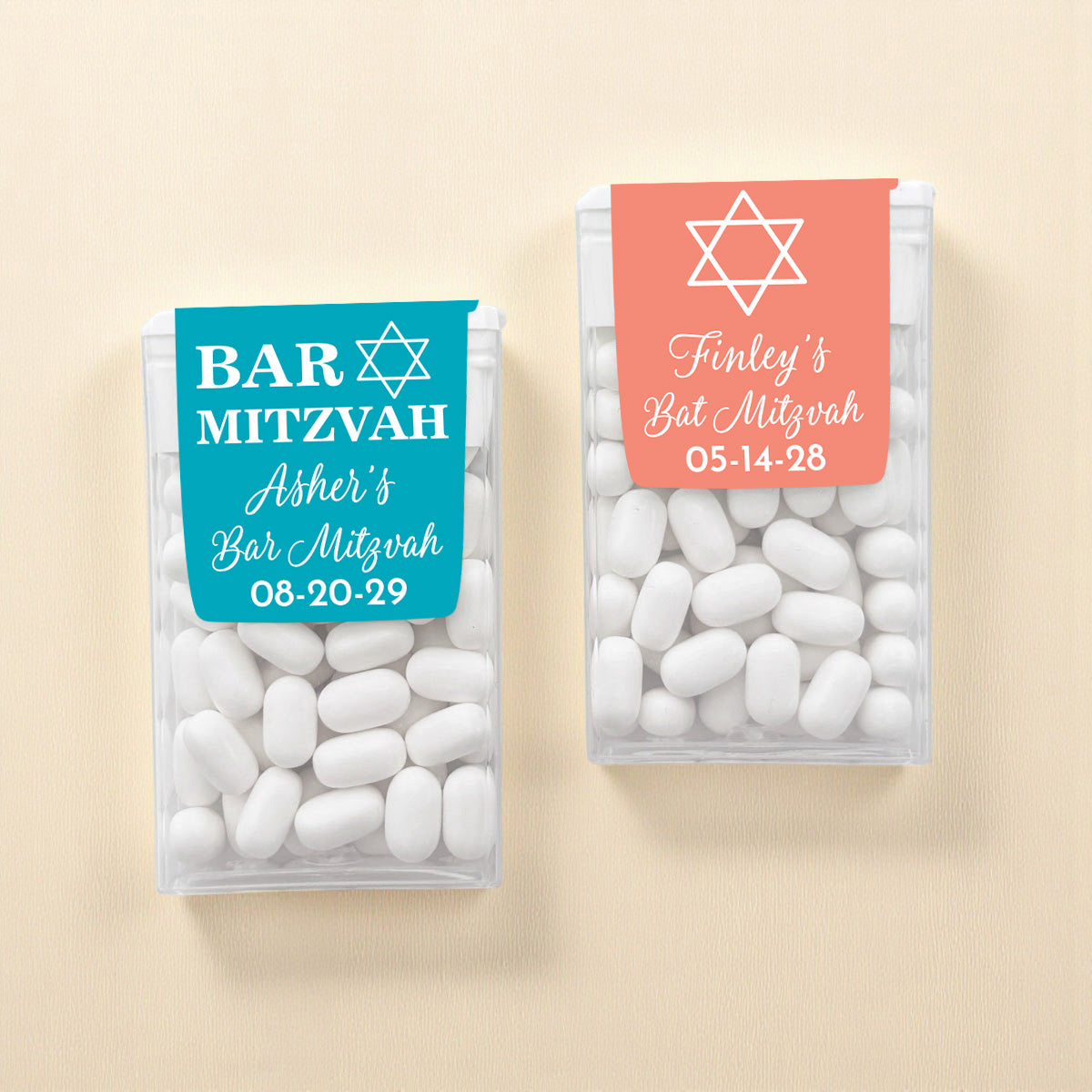 Bar/Bat Mitzvah Personalized Tic Tac Mints (Set of 12)