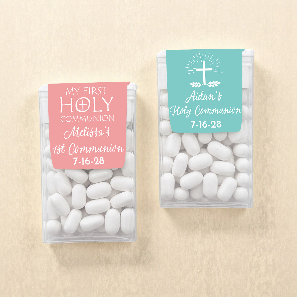 Holy Communion Personalized Tic Tac Mints (Set of 12)