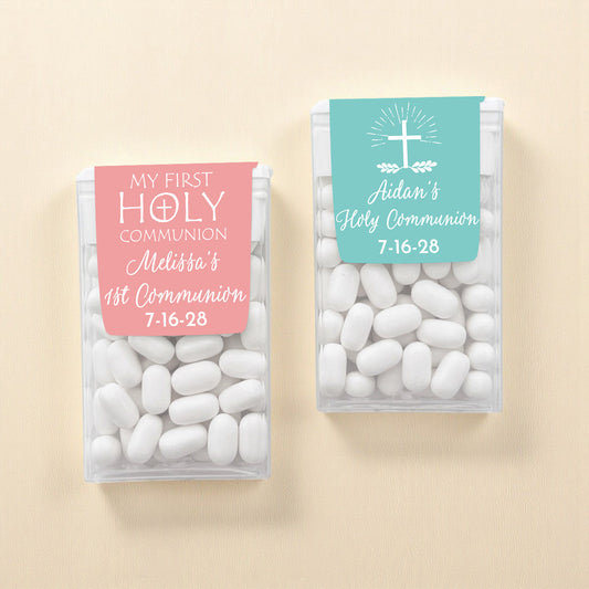 Holy Communion Personalized Tic Tac Mints (Set of 12)