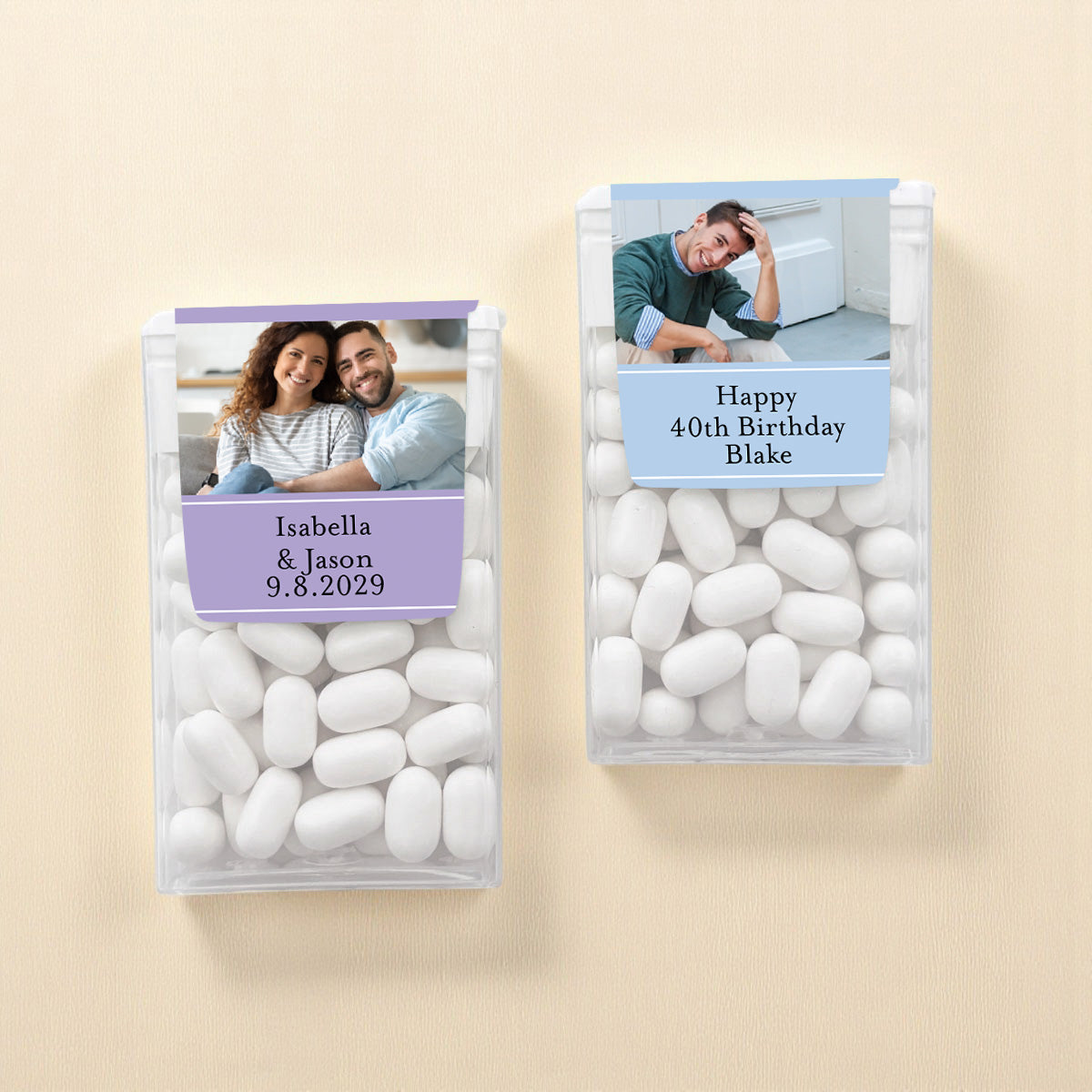 Classic Photo Personalized Tic Tac Mints (Set of 12)