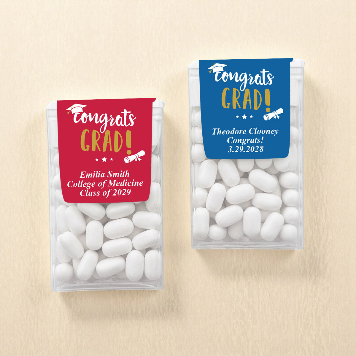 Congrats Grad Personalized Tic Tac Mints (Set of 12)