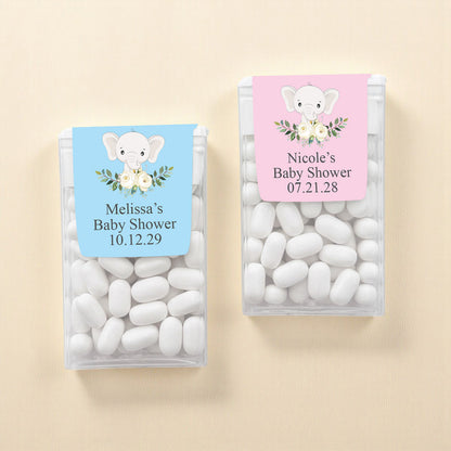 Baby Elephant Personalized Tic Tac Mints (Set of 12)