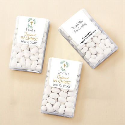 Confirmed In Christ Personalized Tic Tac Mints (Set of 12)