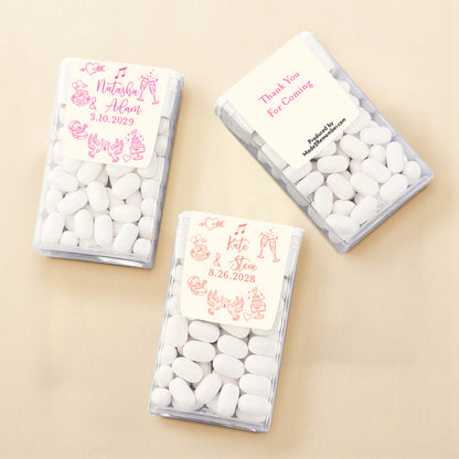 Wedding Icons Personalized Tic Tac Mints (Set of 12)