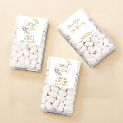 50th Anniversary Personalized Tic Tac Mints (Set of 12)