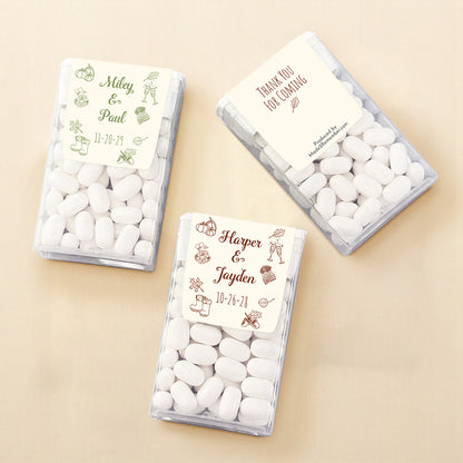 Fall Icons Personalized Tic Tac Mints (Set of 12)