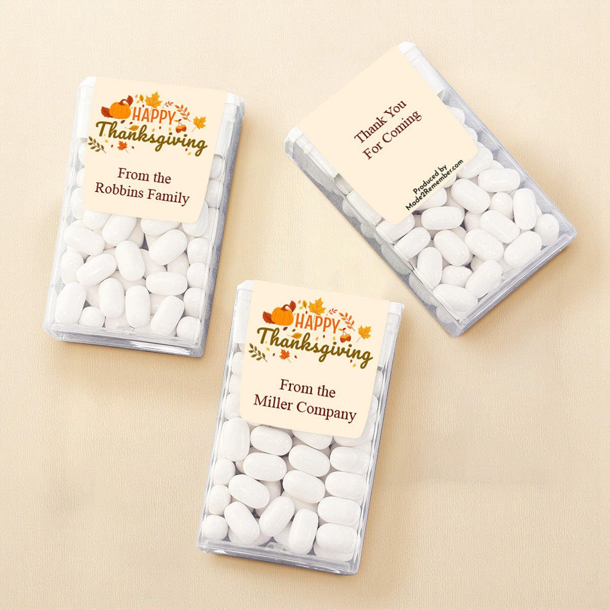 Happy Thanksgiving Personalized Tic Tac Mints (Set of 12)