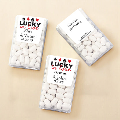 Lucky In Love Vegas Personalized Tic Tac Mints (Set of 12)