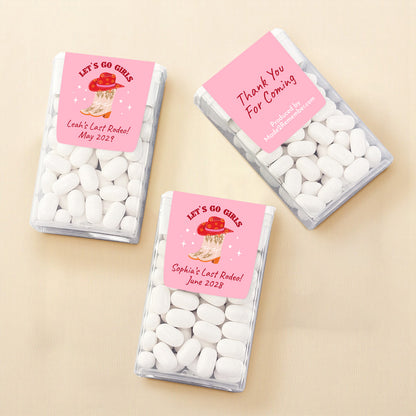 Cowgirl Personalized Tic Tac Mints (Set of 12)
