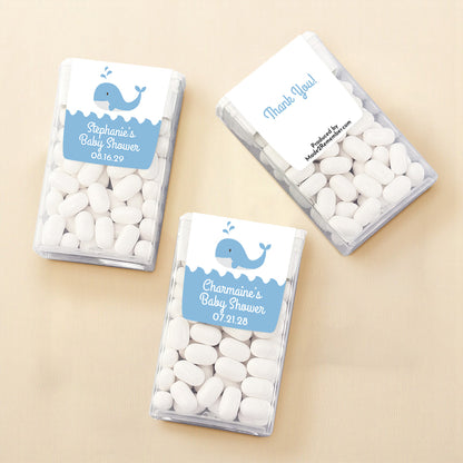 Baby Whale Personalized Tic Tac Mints (Set of 12)