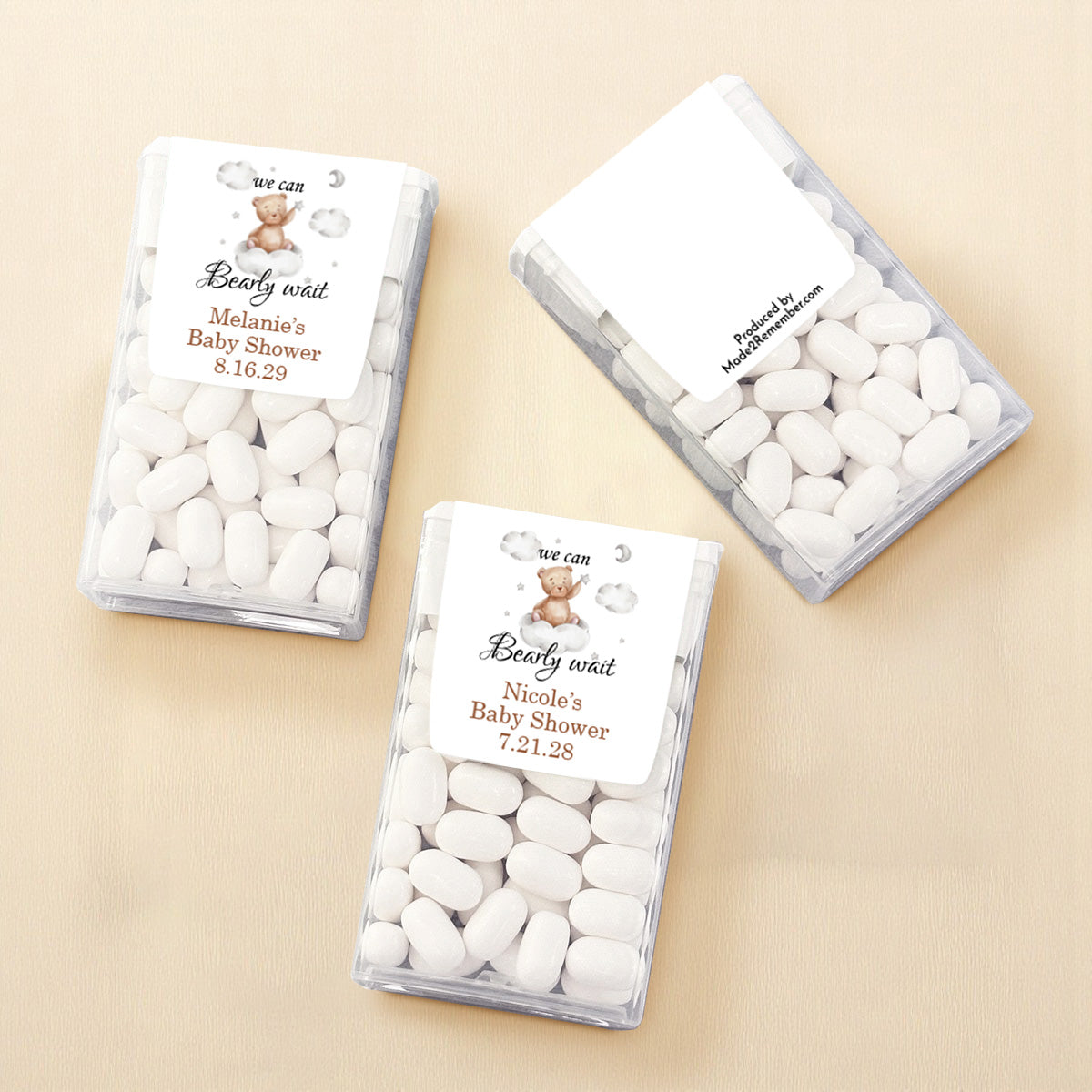 We Can Bearly Wait Personalized Tic Tac Mints (Set of 12)